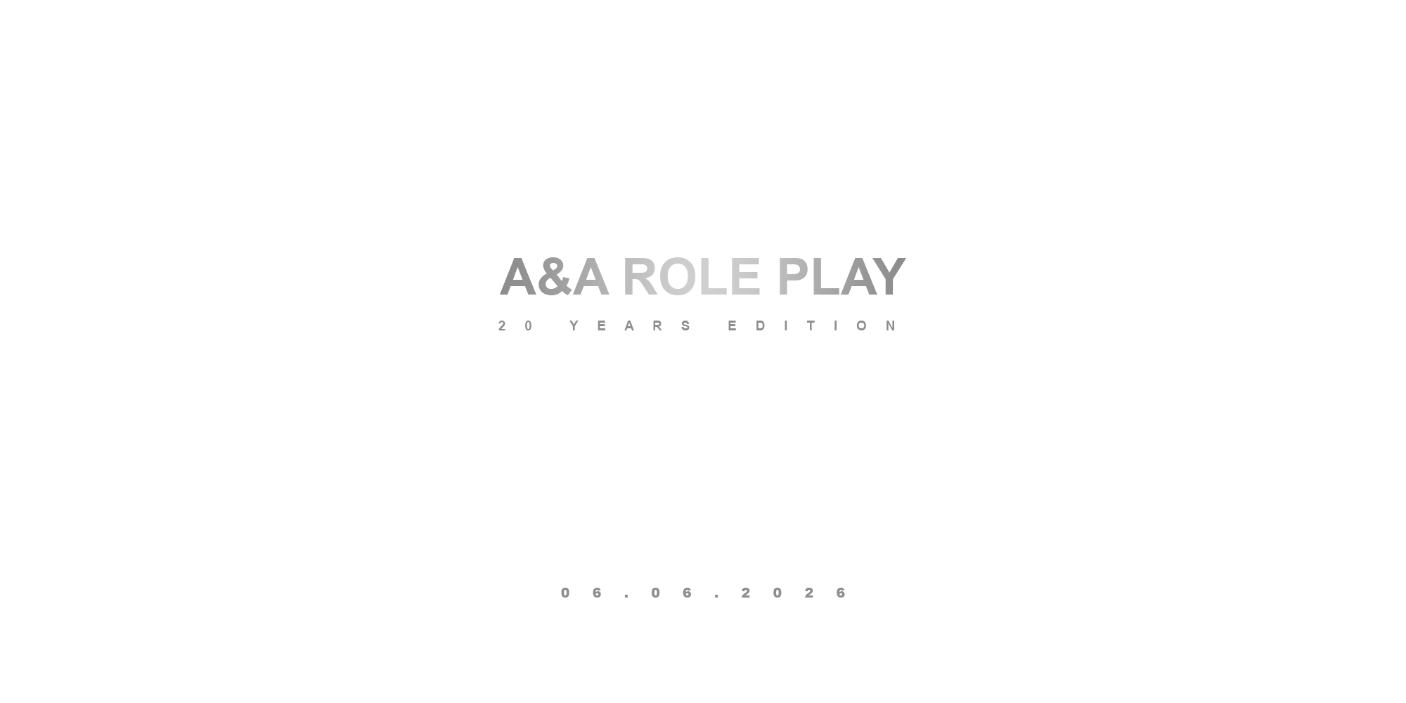 A&A ROLE PLAY - 20 YEARS EDITION